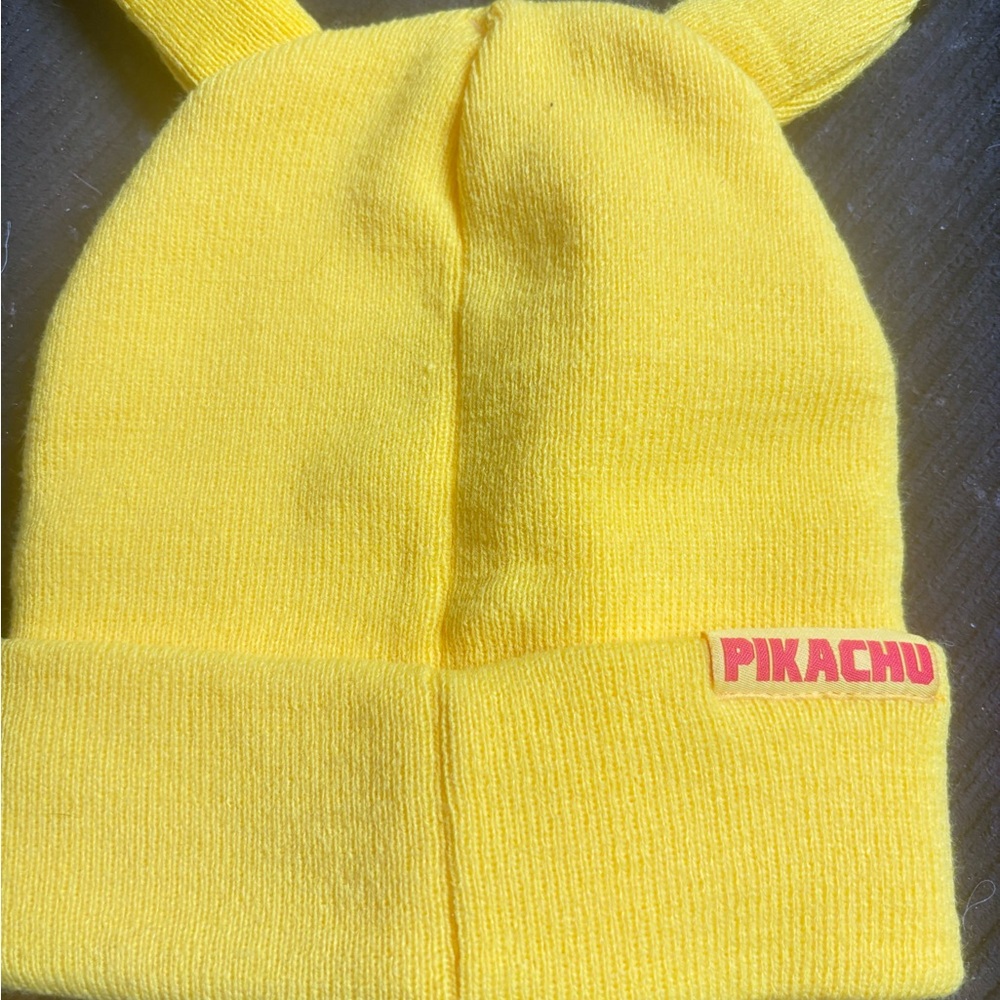 Yellow Pikachu Knit Beanie - Picture 2 of 2